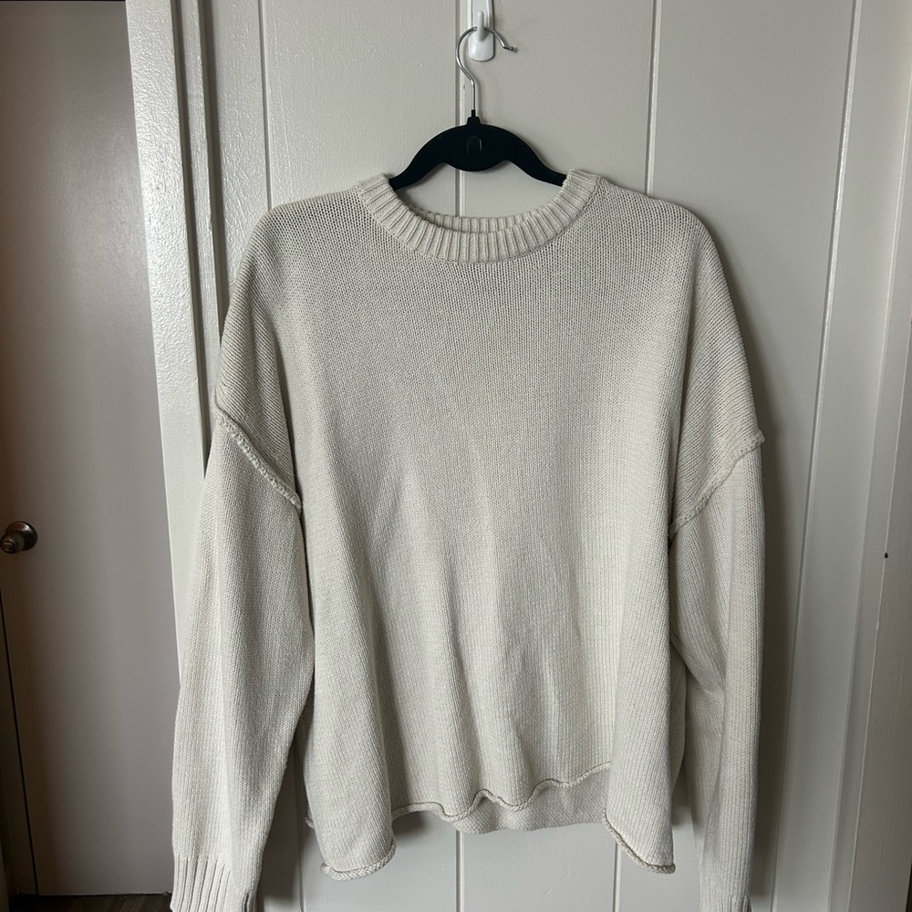 Cream crewneck sweater